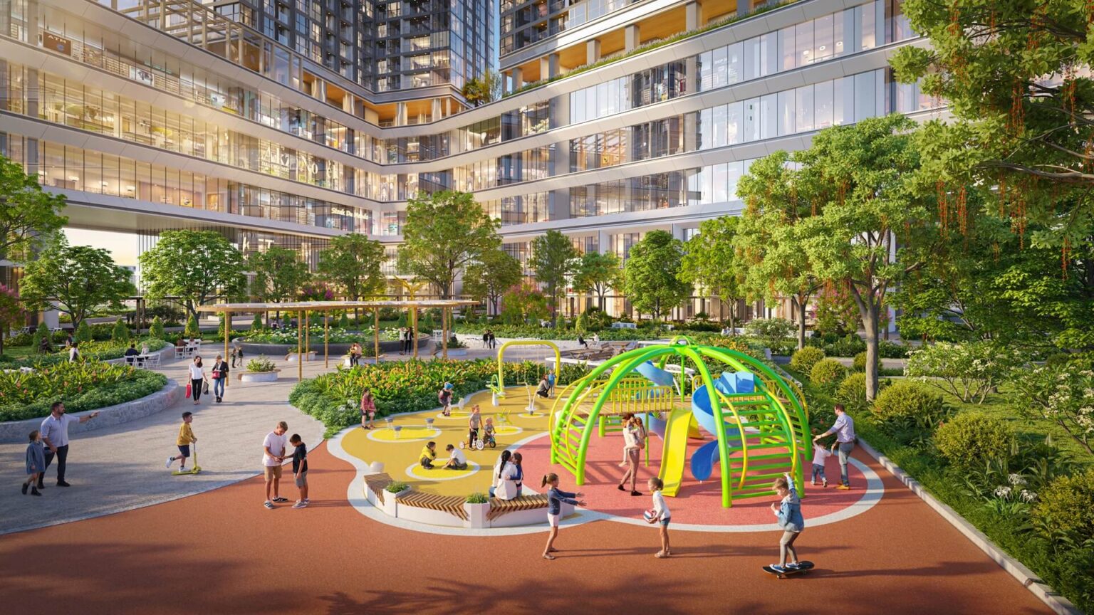 Tiện Ích Maison Privee - Chuẩn Sống Ultra Luxury Giữa Trung Tâm Ciputra Hà Nội 37 Khu vui chơi dành cho trẻ em với không gian xanh mát và các trò chơi an toàn, lý tưởng cho gia đình trẻ.